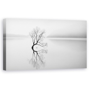 Tablou canvas - Serenitate, Peisaj, Lac, Copac, Wanaka, Noua Zeelanda, 50 x 100 cm