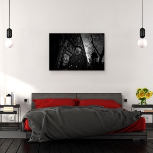 Tablou canvas - Sherlock Holmes, Teava, Palarie, Paris, Franta, 40 x 60 cm - Img 3