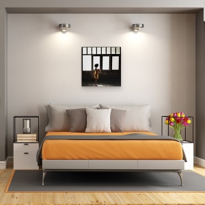 Tablou canvas - Speranta, Buchet, Flori, Rosu, Trandafiri, 90 x 90 cm - Img 3