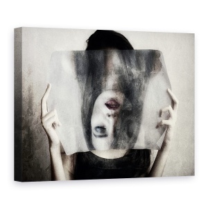 Tablou canvas - Stop, Maini, Detinere, Fata, Hartie, Imprimare, 75 x 100 cm
