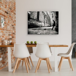 Tablou Canvas - Strada silentioasa, Barcelona, Artist, Oras, Urban, 50 x 70 cm - Img 4