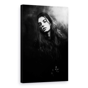 Tablou canvas - Studio, Monocrom, Studio, Fata, Intuneric, Fum, 60 x 90 cm