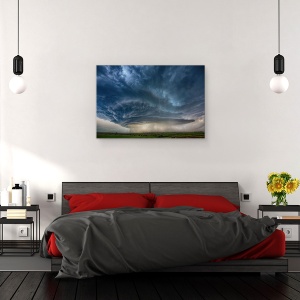 Tablou canvas - Supercelula Montana, Furtuna, Supercelula, Vremea, Peisaj, 60 x 90 cm - Img 3