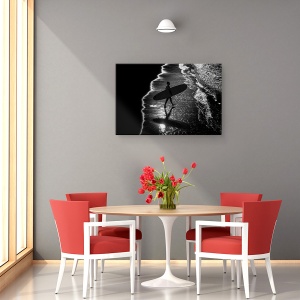 Tablou canvas - Surf 9, Italia, Alb-Negru, Actiune, 60 x 90 cm - Img 4