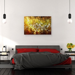 Tablou canvas - Tara Minunilor, Auriu, Vara, Lunca, Lumina De Fundal, 60 x 90 cm - Img 3