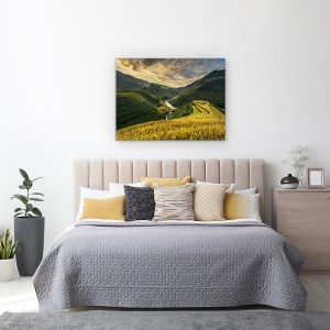 Tablou canvas - Terase de Orez, Terasa, Orez, Campuri de Orez, 50 x 70 cm - Img 3