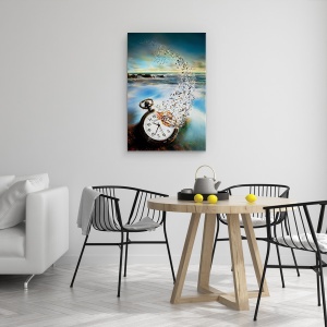 Tablou canvas - Timp Pierdut, Manipulare, Disparitie, Ceas, 60 x 90 cm - Img 4