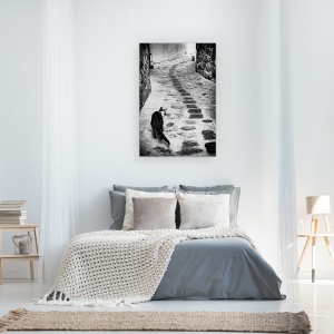 Tablou canvas - Timpul Infruntarii, Pisica, Strada, Vechi, Lupta, Pisici, 60 x 90 cm - Img 3