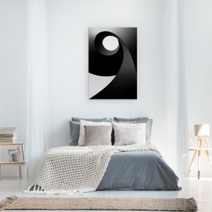 Tablou canvas - Timpul Pentru Lumina, Scari, Metal, Negru, Spiral, 60 x 90 cm - Img 3