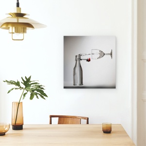 Tablou canvas - Toarna, Conceptual, Beat, Sticla, Iluzie, Apa, 90 x 90 cm - Img 4