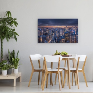 Tablou canvas - Top, Manhattan, Apus De Soare, Cer, Oras, Cladire, 50 x 80 cm - Img 4