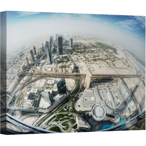 Tablou canvas - Topul Lumii, Peisaj Urban, Orizont, Zgarie-Nori, Dubai, Eau, 60 x 80 cm