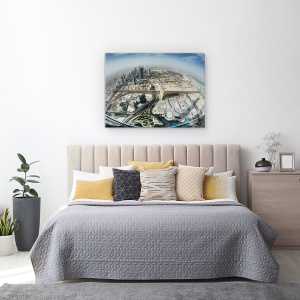 Tablou canvas - Topul Lumii, Peisaj Urban, Orizont, Zgarie-Nori, Dubai, Eau, 50 x 70 cm - Img 3