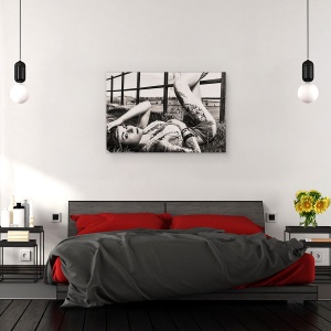 Tablou canvas - Trandafir Cristal, Tatuaj, Portret, Femeie, Gard, Tara, 40 x 60 cm - Img 3