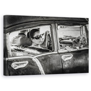 Tablou canvas - Transformarea In Malecon Havana, Cuba, Masina, Caine, Vizualizari, Strada, 50 x 80 cm