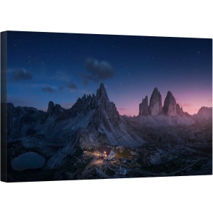 Tablou canvas - Trei Culmi, Dolomiti, Munte, Noapte, Joaca, Varf, Calatorie, 50 x 80 cm