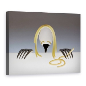 Tablou canvas - Uita-Te La Mine, E Par De Spaghete, Spaghete, Par, Lingura, Furculita, Farfurie, 75 x 100 cm