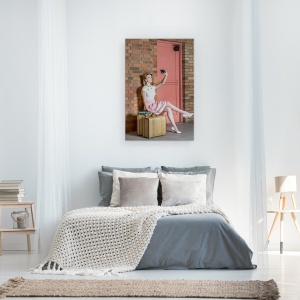 Tablou canvas - Un Autoportret Vechi, Selfie, Aparat De Fotografiat, Femeie, 60 x 90 cm - Img 3