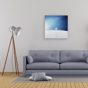 Tablou canvas - Un Copac In Camp, Peisaj, Munte, Rece, Sezon, Umbra, 60 x 60 cm - Img 2