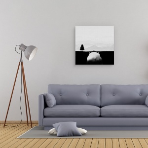 Tablou canvas - Vacanta De Vis, Pod, Bicicleta, Copac Singuratic, 60 x 60 cm - Img 2