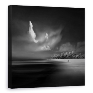 Tablou decorativ modern living cu vedere la malul mării pe canvas