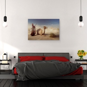 Tablou canvas - Viata Desertului, Camila, Animal, Pastor, 40 x 60 cm - Img 3