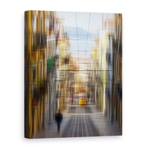 Tablou canvas - Vibratiile De La Lisabona, Lisabona, Oras, Portugalia, Tramvai, Strada, 75 x 100 cm