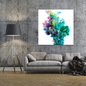 Tablou decorativ canvas fluid cu nori în culori dinamice