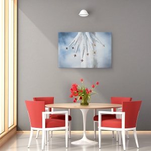 Tablou canvas - Vulturii Negri, Avioane, Fum, 40 x 60 cm - Img 4