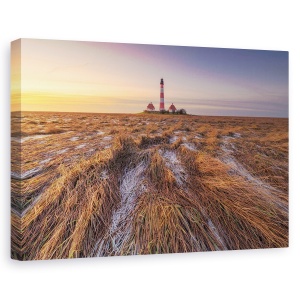 Tablou canvas - Westerheversand, Far, Germania, Apus De Soare, Peisaj, 40 x 60 cm