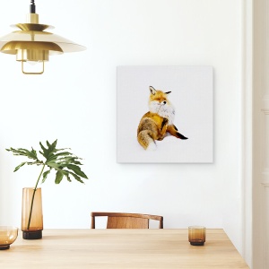 Tablou canvas - Winterfox, Vulpe, Animal, Animale, Suedia, Salbatic, 90 x 90 cm - Img 4