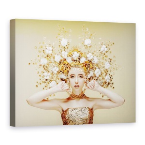 Tablou Canvas - Zana De Aur, Par, Palarie, Fata, Model, 60 x 80 cm