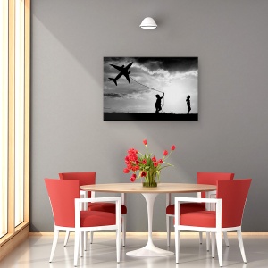 Tablou canvas - Zboara, Avionul Meu, Balon, Aeronava, Calatorie, 40 x 60 cm - Img 4