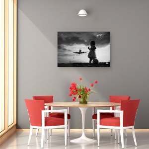 Tablou canvas - Zboara Din Nou, Copil, Copil, Fata, Persoana, Fotbal, 60 x 90 cm - Img 4