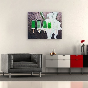 Tablou canvas - Zece Minute, Alimente, Verde, Stare De Spirit, Topit, Topire, 60 x 75 cm - Img 2