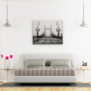 Tablou canvas - Zi Linistita, Budapesta, Pod, Ungaria, Ceata, 60 x 75 cm - Img 3