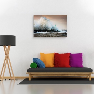 Tablou canvas - Zidul, Natura, Apa, Peisaj Marin, Val, 60 x 90 cm - Img 2