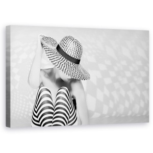 Tablou Canvas - Zig The Zag, Palarie, Portret, Model, Trup, Linii, 50 x 80 cm