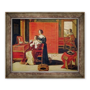 Tablou inramat - Abraham Bosse - Cele Cinci Simturi - Vedere, 70 x 85 cm