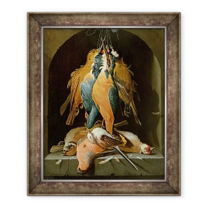 Tablou inramat - Abraham Mignon - Viata statica a pasarilor, 50 x 60 cm