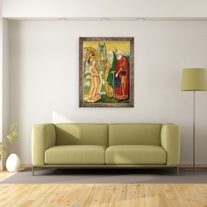 Tablou inramat - Absolon Stumme - Buna Vestire catre Ioachim si Anne, de la Altarul Domului, 60 x 80 cm - Img 2