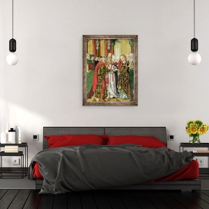 Tablou inramat - Absolon Stumme - Casatoria Fecioarei, de la Altarul Domului, 70 x 90 cm - Img 3