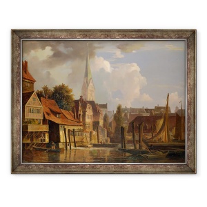 Tablou inramat - Adolf Vollmer - Kleine Alster in 1842, 60 x 80 cm