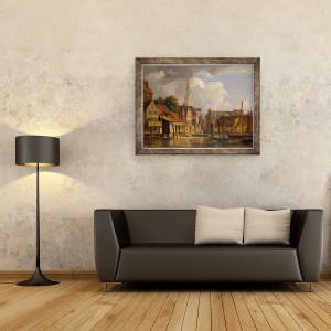 Tablou inramat - Adolf Vollmer - Kleine Alster in 1842, 60 x 80 cm - Img 2