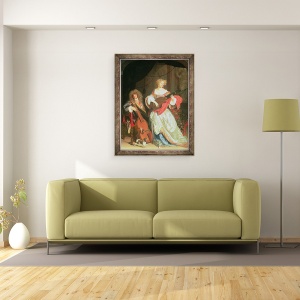 Tablou inramat - Adriaan van der Werff - Un cuplu care face muzica, 60 x 80 cm - Img 2