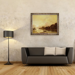 Tablou inramat - Aert van der Neer - Peisaj rau, 60 x 80 cm - Img 2
