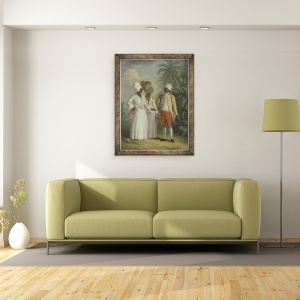 Tablou inramat - Agostino Brunias - Indienii Indieni de Vest Liberi, 60 x 80 cm - Img 2