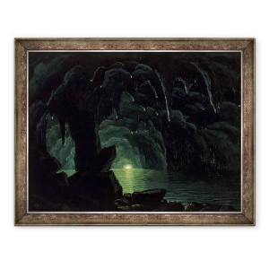 Tablou înrămat The Blue Grotto de Albert Bierstadt, 70x90 cm