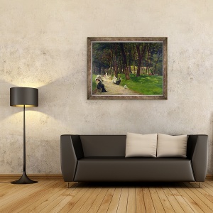 Tablou inramat - Albert Leopold Pierson - in parc, 60 x 80 cm - Img 2