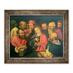 Tablou inramat - Albrecht Durer - Hristos, in varsta de doisprezece ani, printre carturari, 70 x 85 cm